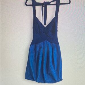 Elegant Blue Sleeveless Dress